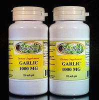 Garlic 1000mg, Cholesterol aid, Made in USA - 200 (2x100) softgels