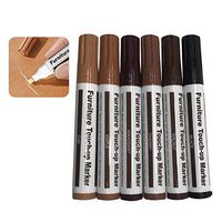 Woodgrain Color Repair Marker Crayon Tool Set (6 XRepair Markers 6 X Paper Wrapped Wax Sticks 1x Sharpener)