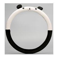 Cute Winter Advanced Panda Car Steering Wheel Cover Wrap Car Interior Trim
