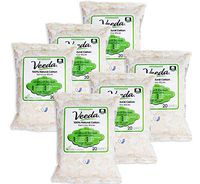 Veeda 100% Natural Cotton PH Balanced Hypoallergenic Feminine Wipes Safe Cleansing Cloths for Sensitive Skin, 6 Packs of 20 Count Each