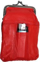 2pc Lot 100's RED Women Lady's Soft Leather Cigarette Case Pouch Fit 100mm Sold by 2pc for $11.99