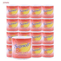 Owolar 10 Rolls Toilet Paper White Silky & Smooth Soft Professional Series Premium 3-Ply Skin-Friendly No Fragrance Toilet Tissue Strong and Highly Absorbent Hand Towels for Daily Use