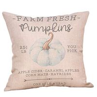 Bosji (17.72" x 17.72") Throw Pillow Covers,Halloween Decoration Pumpkin Sunflower Pillowcase Home Decor Cotton Printed Zipper Cushion Pillow Case