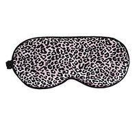 Sun Kea Women Elegant Leopard Eye Mask Girls Silk Sleeping Eye Cover for Shift Work Nap Blindfold(Pink)