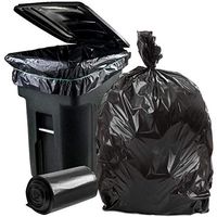 Plasticplace 95-96 Gallon Garbage Can Liners │ 1.2 Mil │ Black Heavy Duty Trash Bags │ Rolls │ 61” x 68” (15 Count)