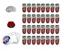 Qwizdom Complete Kit 32 Remotes (Q4 Cliker) + Teacher's Remote Q5 Audience Response System ARS