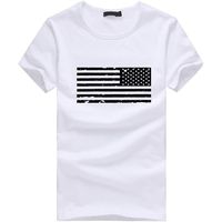 HimTak Fashion Men Casual Summer Flag Print Short Sleeve O-Neck Tops Blouse T-Shirts(White,S)