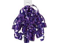 Pack Of 12, Solid Purple Punch High Gloss Curly Gift Bows 12 Strands on Hang Tab Made In USA