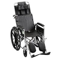 Nova Medical 18" Recliner Wheelchair - Full Arms and Elevating Legrest - 6180S