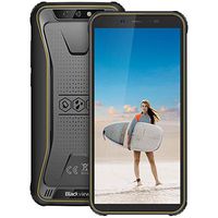 Blackview BV5500 pro- Rugged Phone Unlock 4G LTE (AT & T/T-Mobile), 5.5 inch FHD +, 4400mAh Battery, 3GB RAM + 16GB Memory, Android 9, IP68 Waterproof Outdoor Smartphone, Dual SIM/NFC (Yellow)