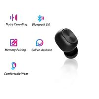 Bluetooth Headphones 5.0 True Wireless Earbuds Deep Bass Stereo Built-in Microphone Headsets Automatic Pairing Sport Earphones with Convenient USB Charger for Android iOS Tablets and Other Devices