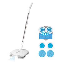 Electric Mop, ENLiF Cordless Electric Spin Mop, Hardwood Floor Cleaner with Built-in 440ml Water Tank, Polisher with Led Headlight and Sprayer, Scrubber for Hard Floor & Tile, Powerful Cleaner and Wax