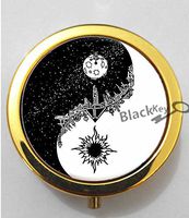 BlackKey Yin And Yang 3-Compartment Decorative Pocket Gift Box Case Organizer for Pill, Color 2 -23