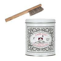 Cape Cod Metal Polish Tin and Horsehair Detail Brush