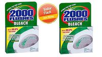 2000 Flushes 290074 Bleach Chlorine Antibacterial Automatic Toilet Bowl Cleaner, 1.25 oz (Pack of 2)