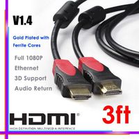 yoga_Style 3FT Premium Gold HDMI to HDMI M/M cable w/Ferrite Cores for Full HD, Ethernet, 3D, 1080P, XBOX, PS3