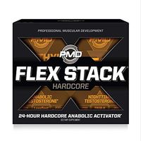 PMD Sports Flex Stack Hardcore 24-Hour Healthy Testosterone Stack For Increased Muscle Mass, Strength, Reduce Soreness, Libido And Restful Sleep - Methyl Andro Hardcore 90 Capsules, Z-Test 90 Capsules