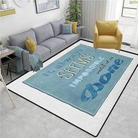 Motivational Floral Area Rug Soft, Value of Optimism Concept Impossible is Possible to Achieve Endeavor Challenge, Durable Rugs - Living, Dinning, Office, Rooms & Bedrrom, Hallway Carpet(2'x 6')