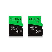 KEXIN 64GB Micro SD Card 64 GB Micro SDXC UHS-I Memory Card Class 10 64 GB High Speed Micro SD Cards, C10, U3, 2 Pack