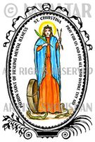 St Christina Patron Saint of Healing Mental Illness 4"x6" Set of 6 Linen Postcards