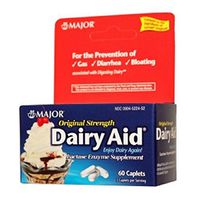 Major Pharmaceuticals Dairy Aid Lactase Enzyme 60 Caplets