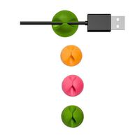 Poniu Self Adhesive Cable Manager Drop Wire Desktop Organizer Cord Holder Multipurpose Cable Organizer Rubber Fixed Clamp Lines Clip