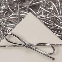 16 Inch Metallic Silver Stretch Loops (150)