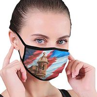 YOFFYO Puerto Rico Flag Anti-Dust Earloop Face Cover for Women Men, Pollen Running Climbing Half Face Mouth Cover - Elastic Band Anti-Allergies Mouth-Muffle