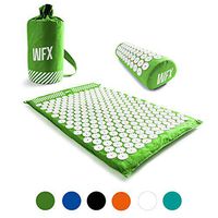 #DoYourFitness Back and Neck Pain Relief - Acupressure Mat and Pillow Set - Relieves Stress, Back, Neck, and Sciatic Pain - Comes with a Vinyl Carry Bag for Storage and Travel »Jimuta« | Green