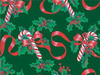 Holiday Classic - Ribbons & Canes Gift Wrap 24"x833' Gift Wrap Full Ream Roll (1 roll) - Wraps -X5130F24