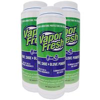 Vapor Fresh Foot Shoe and Glove Powder - All Natural Shoe Deodorizer - Powerful Foot Odor Eliminator for Stinky Feet - 6 Ounces (3 Pack)