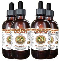 Loquat, Pi Pa Ye (Eriobotrya Japonica) Tincture, Dried Leaf Liquid Extract, Loquat, Herbal Supplement 4x4 oz