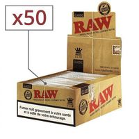 RAW King Size Slim Cigarette Rolling Papers- 50 PER Box