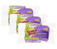 Scotch Brite 20202-12 Stay Clean Non-Scratch Scrub Sponge 2 Pack