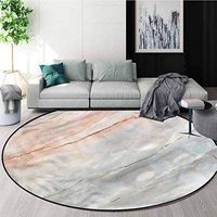 RUGSMAT Marble Round Rug,Authentic Onyx Scratches Coffee Table Mat Non-Skid Living Room Carpet Diameter-35