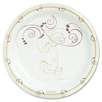 8 1/2" Clay-Coated Round Paper Plates Symphony Design