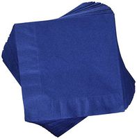 Creative Converting Paper Napkins, 3-Ply Luncheon Size, Navy Color, 50-Count Packages (Pack of 5)