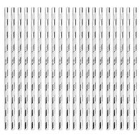 Rink Drink Biodegradable Paper Drinking Party Wedding Celebration Straws - Silver and White - Party Wedding Celebration Pack of 50