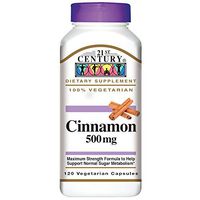 21st Century Cinnamon, 500mg, 120 Vegicaps Pack of 4