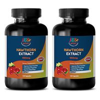 Metabolism and Energy Booster - Hawthorn Extract 665MG - Natural Dietary Supplement - Hawthorn Extract Alcohol Free - 2 Bottles (240 Capsules)
