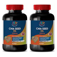 Muscle gain for Women - CHIA Seed Oil 2000 MG - Source of Omega - Weight Loss Pills - 2 Bottles (120 Softgels)