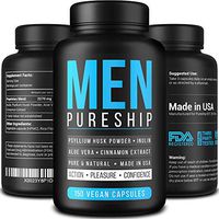 PURESHIP Fiber Pills for Men - Vegan Dietary Supplement - Made in USA - Pure & Natural Inulin Fiber - Excellent Digestive Treatment - Proven Proprietary Formula - NO GMO - 150 Psyllium Husk Capsules