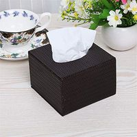 T-ZJHC Hotel Restaurant European Creative Small Napkin Tray Square Tray Paper Towel Box, Brown Wheat Grain