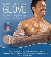 Aqua Guard Moisture Barrier, Shower Protection Glove with Water-Seal Band - 3 Gloves Included