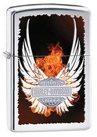 Zippo 250 Harley Davidson High Polish Chrome Lighter with Wings