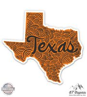 GT Graphics Texas Shape Cute Letters Native Local - 5" Vinyl Sticker - for Car Laptop I-Pad - Waterproof Decal