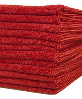 DRI Professional Extra-Thick Microfiber Cleaning Cloth 24 Pack Red (16IN x 16IN, 300GSM, Commercial Grade All-Purpose Microfiber Highly Absorbent, LINT-Free, Streak-Free Cleaning Towels)