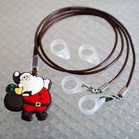 BTE Hearing Aids Protection & Security Clip Anti-Lost Cord Portable Hang Rope (Christmas) (Brown)