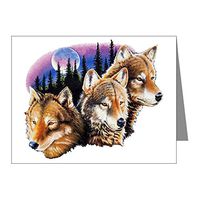 Note Card Darkside Wolves Moon And Forest
