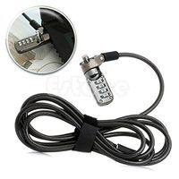 Uebuy 6.2 Foot Notebook Laptop Combination Cable Lock 4 Digit Password Protection for Desktops, Projectors and Other Devices